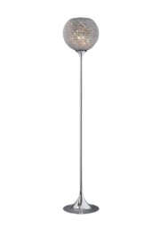 Ava Floor Lamp 5 Light Polished Chrome, Crystal