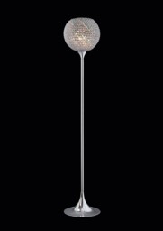 Ava Floor Lamp 5 Light Polished Chrome, Crystal - thumbnail 2