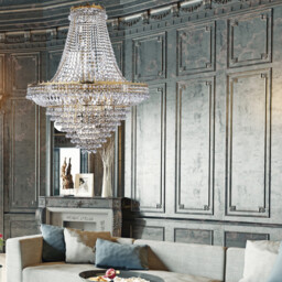 Versailles 19 Light Chandelier Gold Finish, E14 - thumbnail 2