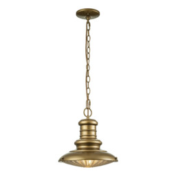 Redding Station Outdoor Pendant Ceiling Light, Painted Distressed Bronze IP44 - thumbnail 1