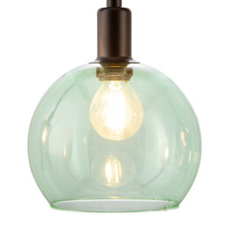 Telesto Ceiling Spotlight Bar Black Glass Shade 4x E14 - thumbnail 5