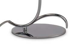 Andrea Table Lamp 45cm, Polished Chrome, White Shades, Black Crystal Droplets - thumbnail 3