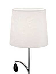 Andrea Table Lamp 45cm, Polished Chrome, White Shades, Black Crystal Droplets - thumbnail 5