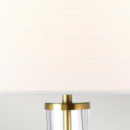 Orb Table Lamp with Round Shade Aged Brass - thumbnail 2