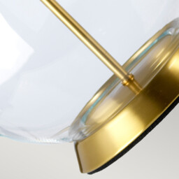 Orb Table Lamp with Round Shade Aged Brass - thumbnail 3