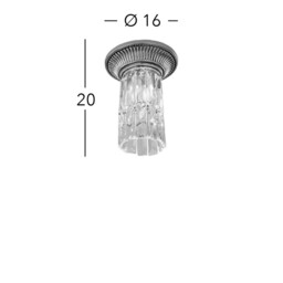 Milord Crystal Ceiling Light 24 Carat Gold - thumbnail 2