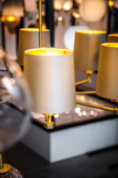 Princeton Multi Arm Pendant Ceiling 5 Light Beige (Gold Inside), Brushed Brass - thumbnail 5