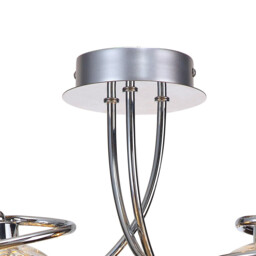 Talia Semi Ceiling Round, 3 Light G9, Polished Chrome/Silver/Clear Glass - thumbnail 5