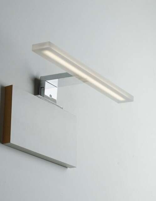 Fan Bathroom LED Above Mirror Wall Lamp, Chrome, IP44, 4000K