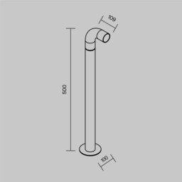 Sleek Outdoor Bollard Graphite 3000K 150lm IP65 - thumbnail 3