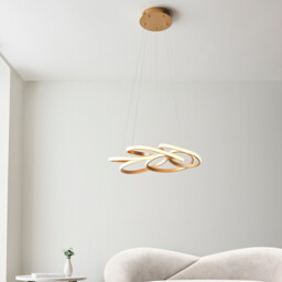 Forlì Single Pendant Ceiling Lamp, Satin Gold Paint, White - thumbnail 3
