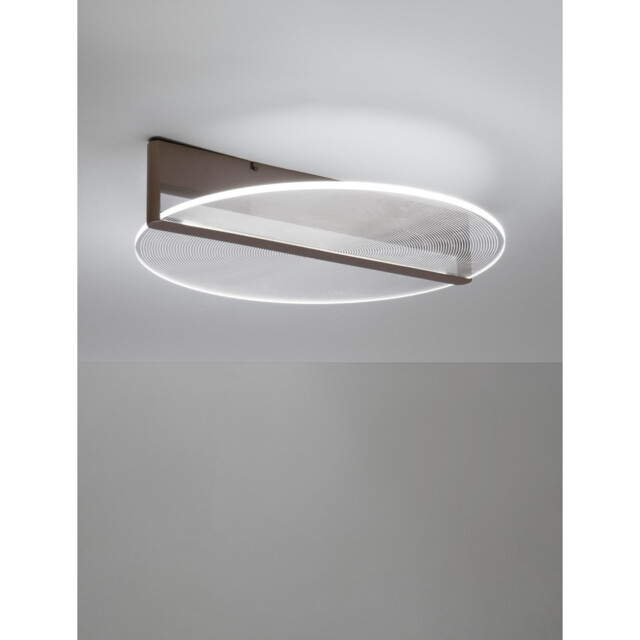 Noah Integrated LED Semi Flush Light Coffee Brown Aluminium LED 36W 2259Lm 3000K - image 1