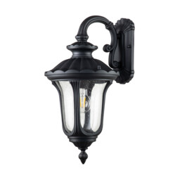 Chicago Outdoor Wall Lantern Textured Black, IP44 - thumbnail 2