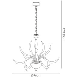 Llamas Pendant 15 Light G4 Polished Chrome, NOT LED/CFL Compatible - thumbnail 3