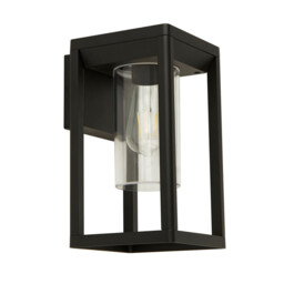 Outdoor Wall Lght, Black With Clear Diffuser - thumbnail 3