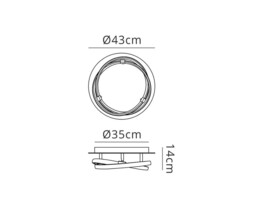 Infinity Flush 30W LED 2800K, 2500lm, Dimmable, Brown Oxide, White Acrylic - thumbnail 2