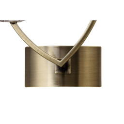 Akira Wall Lamp Switched 2 Light E14, Antique Brass With Cream Shades - thumbnail 5