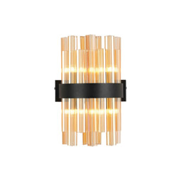 Lysander 4 Light G9, Wall Lamp, Satin Black, Amber