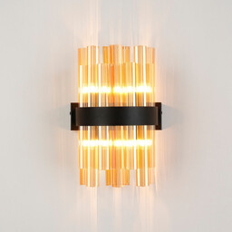 Lysander 4 Light G9, Wall Lamp, Satin Black, Amber - thumbnail 3