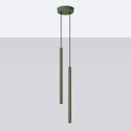 Pastelo Modern Cluster Drop Pendant Lamp 2 Olive Green - thumbnail 2