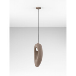 Tempus Tall Pendant Ceiling Light Stone Brown LED G9 1x5W - thumbnail 3