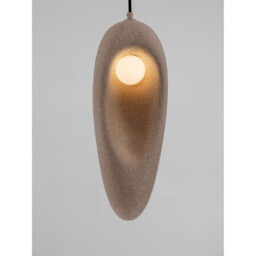 Tempus Tall Pendant Ceiling Light Stone Brown LED G9 1x5W - thumbnail 2