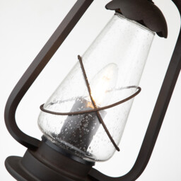 Miners 1 Light Outdoor Ceiling Chain Lantern Old Bronze IP44, E14 - thumbnail 5