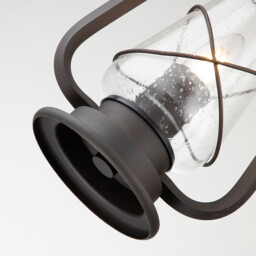 Miners 1 Light Outdoor Ceiling Chain Lantern Old Bronze IP44, E14 - thumbnail 3