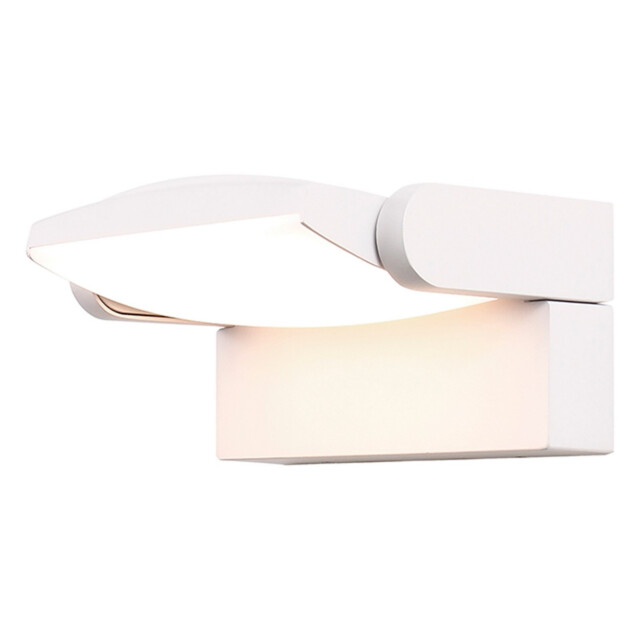 Hood Wall Lamp, 12W LED, 3000K, 1100lm, IP65, Matt White, 3yrs Warranty - image 1
