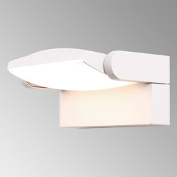 Hood Wall Lamp, 12W LED, 3000K, 1100lm, IP65, Matt White, 3yrs Warranty - thumbnail 2