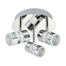 Bubbles LED 3 Light Bathroom Ceiling Spotlight Chrome, Bubble Effect IP44 - thumbnail 3