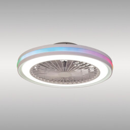 Gamer 40W LED Dimmable White/RGB Ceiling Light With Built-In 20W DC Reversible Fan, c/w Remote Control, 4200lm, White - thumbnail 2