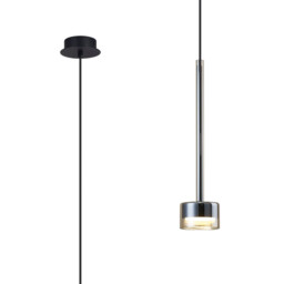 Tonic Pendant, 1 Light, With Replaceable 12W LEDs, 4000K, Bronze/Black/Bronze Glass
