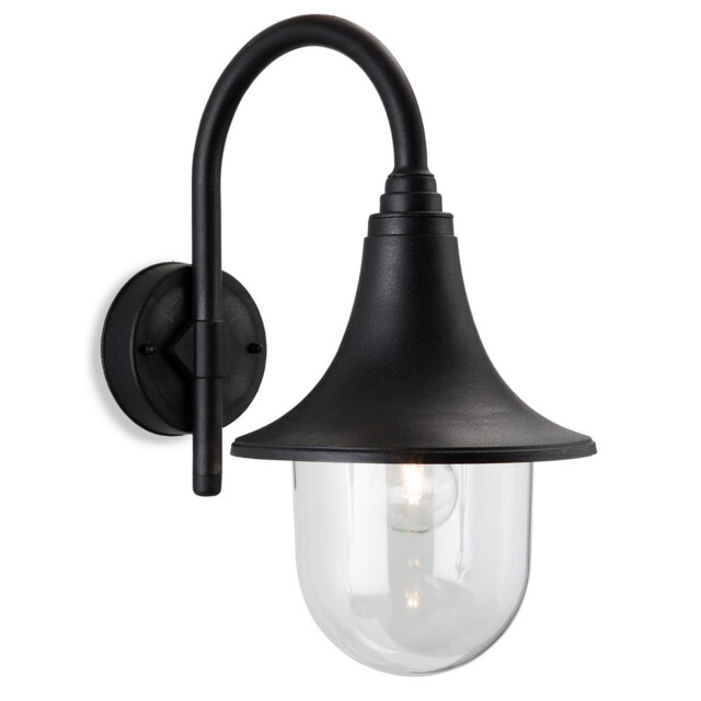 Astra 1 Light Lantern - Wall Light Black Resin IP44, E27