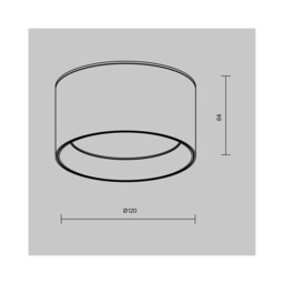 Vega Surface Mounted Downlight Black And Matte Gold 3000K 890lm - thumbnail 2