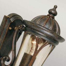 New England 1 Light Outdoor Small Wall Lantern Light Weathered Bronze IP44, E27 - thumbnail 2