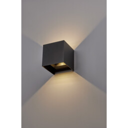 Epic 2 Light Outdoor Up Down Wall Lamp Black Aluminium LED 2x10W 1950Lm 3000K Adjustable IP54 - thumbnail 3