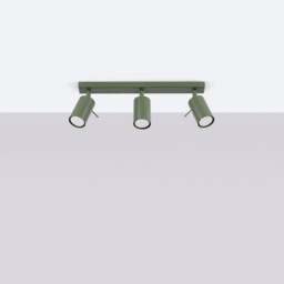 Ring Modern Spotlight Bar 3 Light Olive Green - thumbnail 2