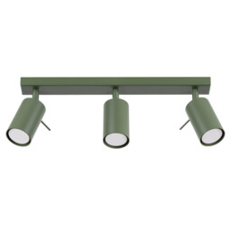 Ring Modern Spotlight Bar 3 Light Olive Green - thumbnail 1