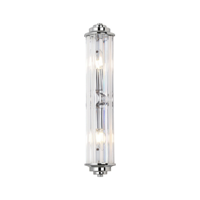Rensselaer 2 Light Crystal Wall, E14, IP44, Polished Chrome/Clear Crystal - image 1