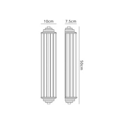 Rensselaer 2 Light Crystal Wall, E14, IP44, Polished Chrome/Clear Crystal - thumbnail 2