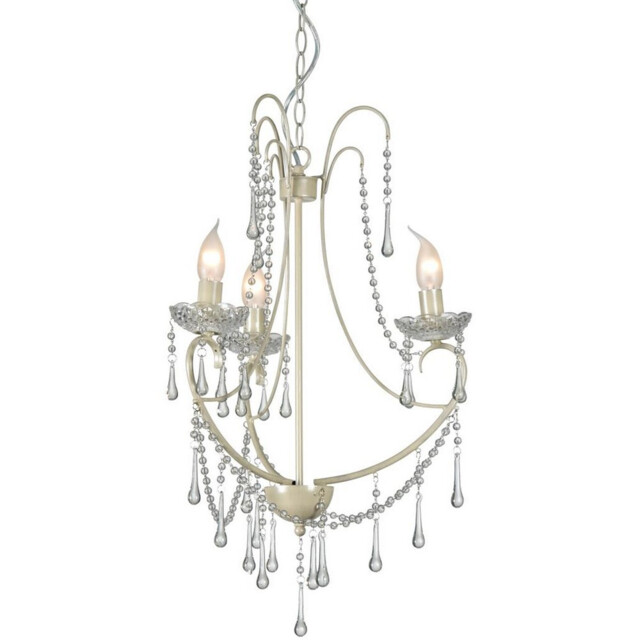Romance 3 Light Multi Arm Chandeliers Ivory