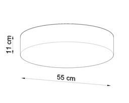 Arena Cylindrical Flush Light White 55cm E27 - thumbnail 5