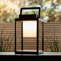 Voyage Integrated LED Table Lamp Matt Black, White, IP44 - thumbnail 2