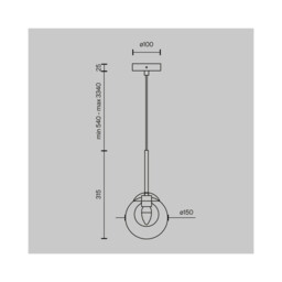 Basic Form Modern 15cm Globe Pendant Ceiling Light Gold 1xG9 Glass Shade - thumbnail 2