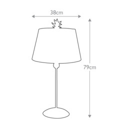South Beach 1 Light Table Lamp Black, Cream, E27 - thumbnail 5