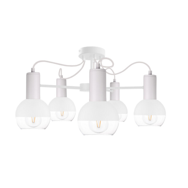 Arne Multi Arm Semi Flush Ceiling Light White, 60cm, 5x E27