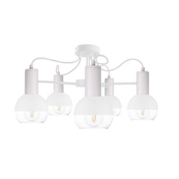 Arne Multi Arm Semi Flush Ceiling Light White, 60cm, 5x E27