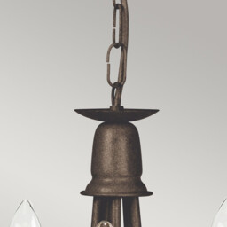 Minster 5 Light Chandelier Black, Gold Finish, E14 - thumbnail 2