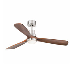 Lantau 132cm LED Ceiling Fan Matt Nickel - Walnut Blades - thumbnail 5